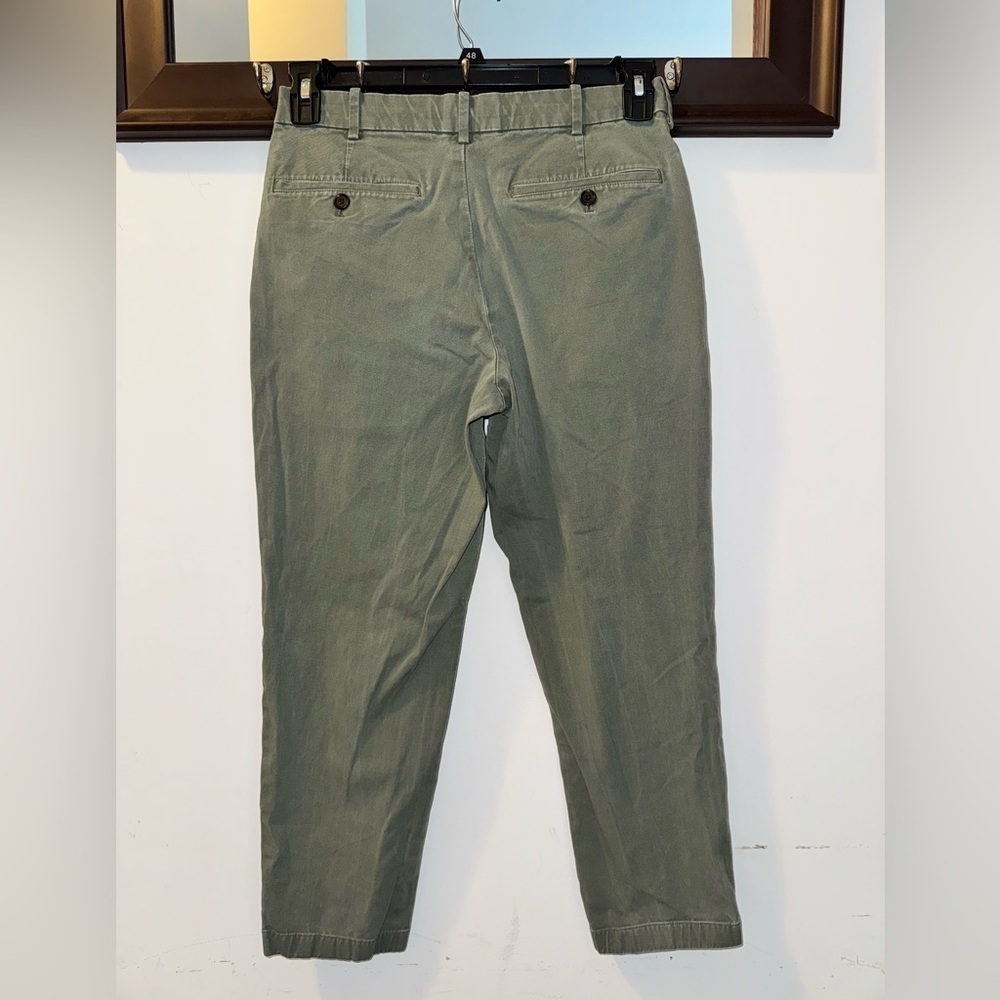 Uniqlo Smart Ankle 2 Way Stretch Cotton Green Pants Size Small - Picture 3 of 5